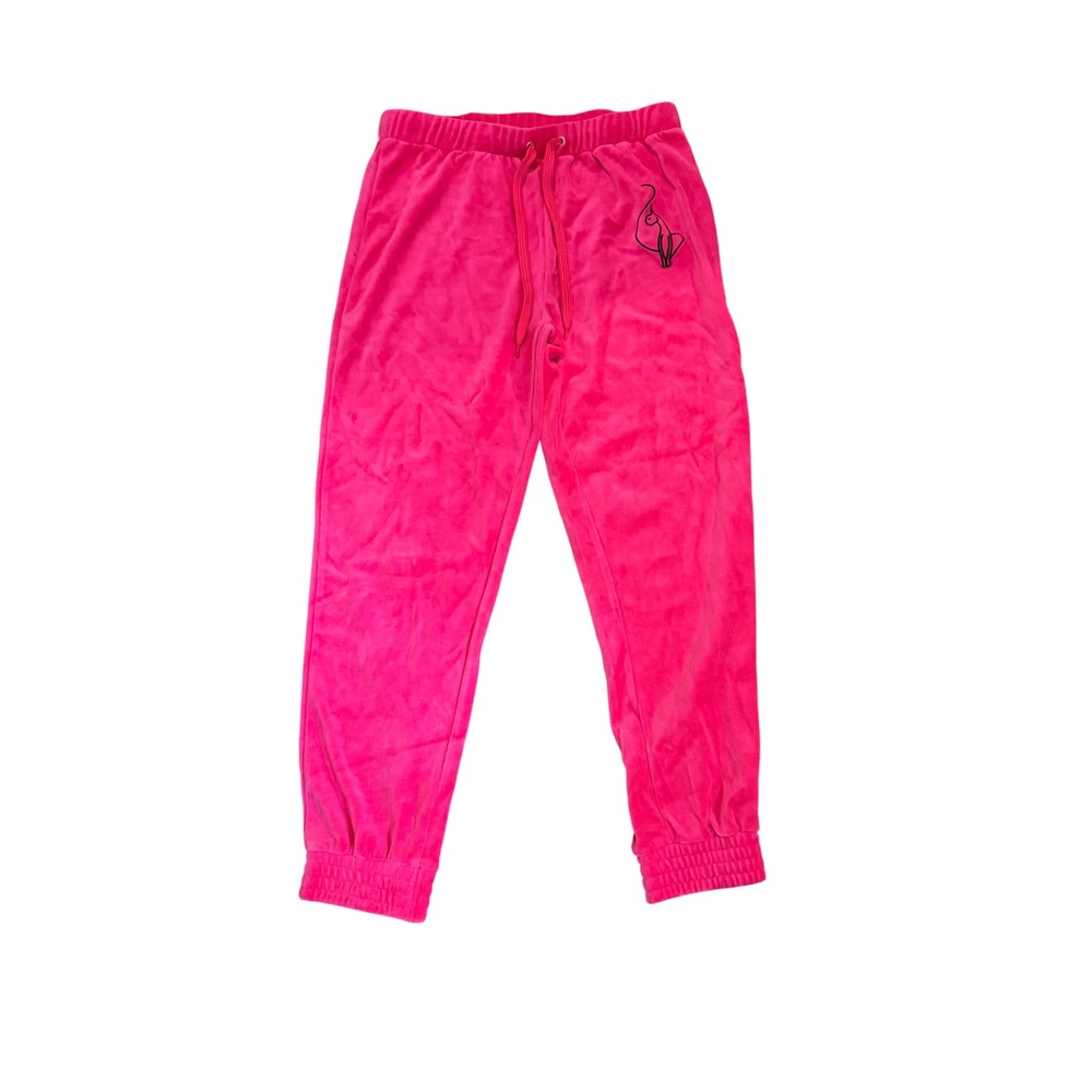 Baby Phat x Forever 21 Hot Pink Velour Joggers Y2K Sweatpants Large NWT